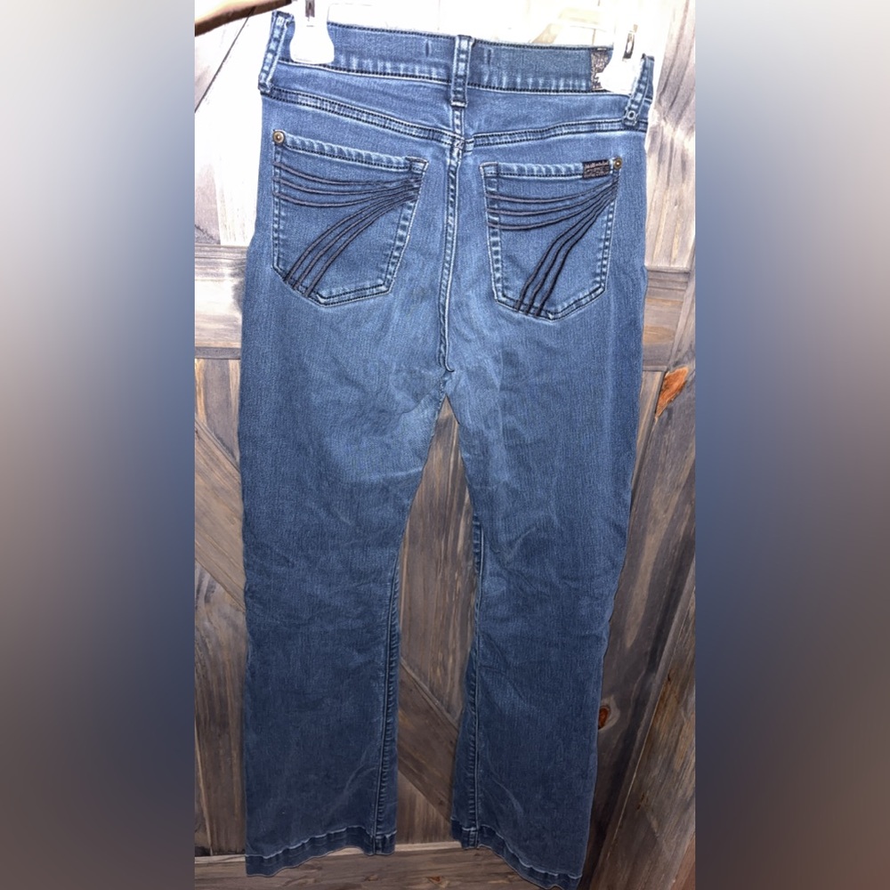 7 For All Mankind Blue Boot Cut Jeans